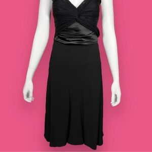 AUTHENTIC PRADA Viscose Knee Length Crepe Elegant High Waisted Black Skirt - 40